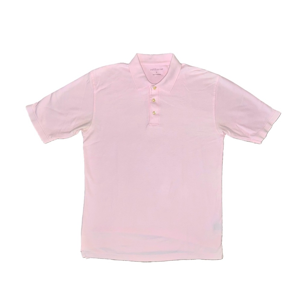 Men's Croft & Barrow Pink Polo Medium Made in Guatemala